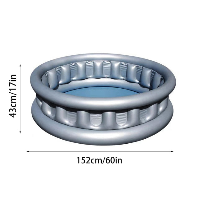 110/128/155CM Rectangular Inflatable Swimming Pool Thicken PVC Paddling Pool Bathing Tub Outdoor Summer Swimming Pool For Kids