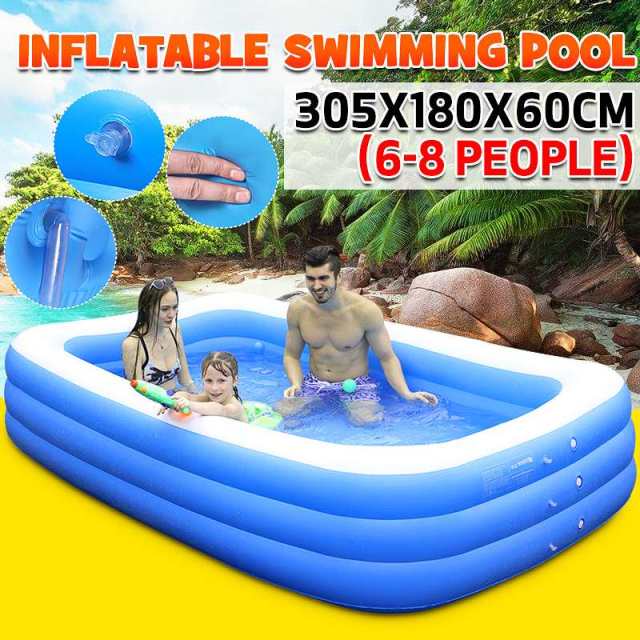 10/7/5ft 150cm/210cm/305cm Home Use Inflatable Large Swimming Pool 3 Layers Outdoor Indoor Baby Kids family Pool Bathing Tub