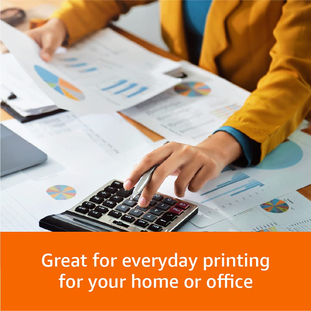 Amazon Basics Multipurpose Copy Printer Paper, 21.6 x 27.9cm, 9.07kg, 1 Ream, (500 Sheets), 92 Bright, White