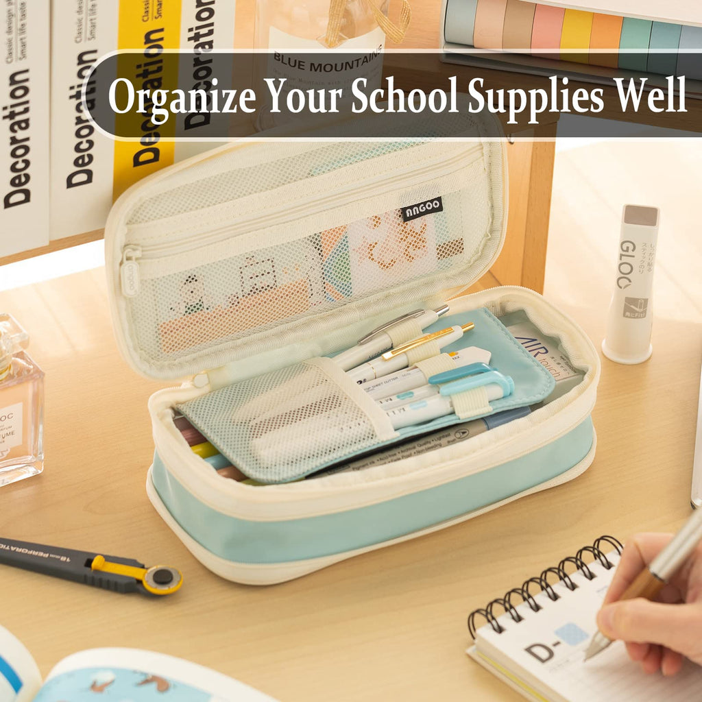 Large Capacity Pencil Case, Pencil Case for Adult, Cute Pencil Case, Pen Pencil Organizer for Stationery Supplies Marker Highlighter for Middle High School Student Kids Adult (Pink)