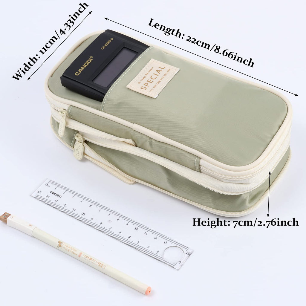 Large Capacity Pencil Case, Pencil Case for Adult, Cute Pencil Case, Pen Pencil Organizer for Stationery Supplies Marker Highlighter for Middle High School Student Kids Adult (Pink)