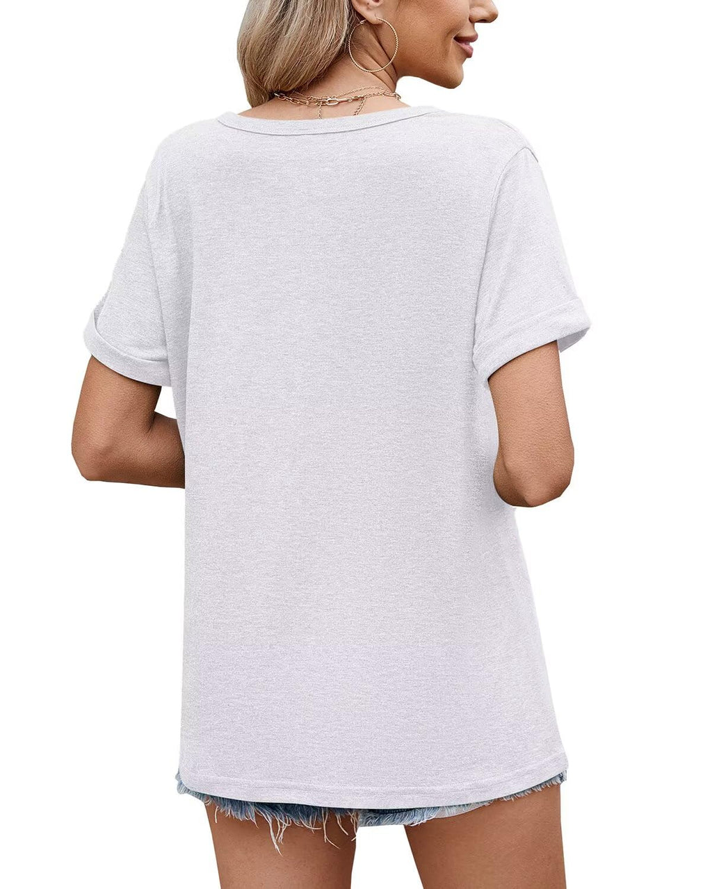 WELINCO T-Shirts d'été à Manches Courtes Pour Femmes, Chemises décontractées et douces, t-Shirts basiques Wine Red X-Large