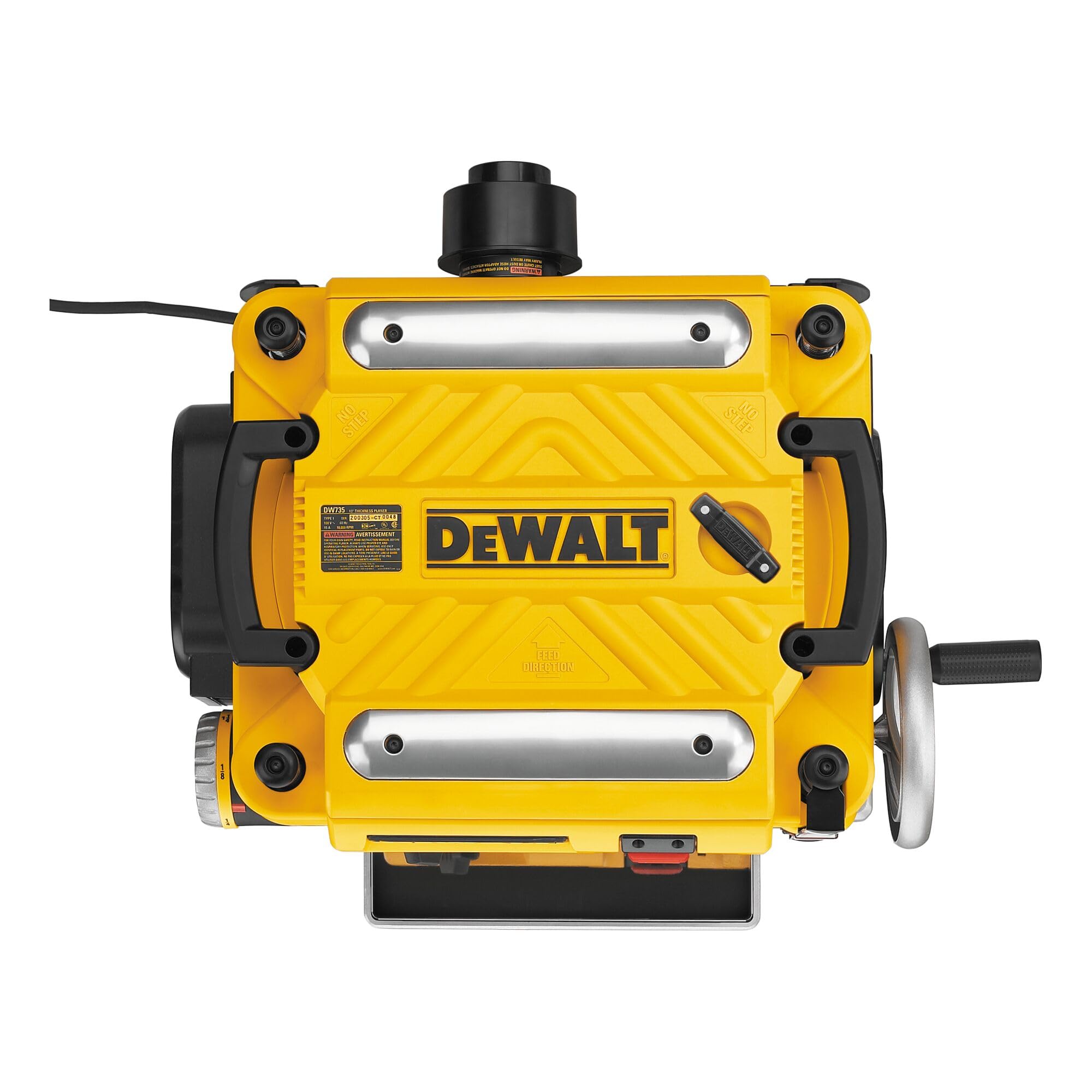 DEWALT Thickness Planer, 13-inch Wood Planer, Three Knife Two Speed, 15 Amp, 20,000 RPM Motor (DW735X)