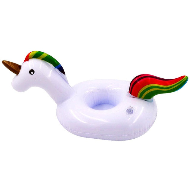New Unicorn Cup Holder Beverage Boats Phone Stand Floating Inflatable Pool Float Cup Holder Summer Beach Party Supplies