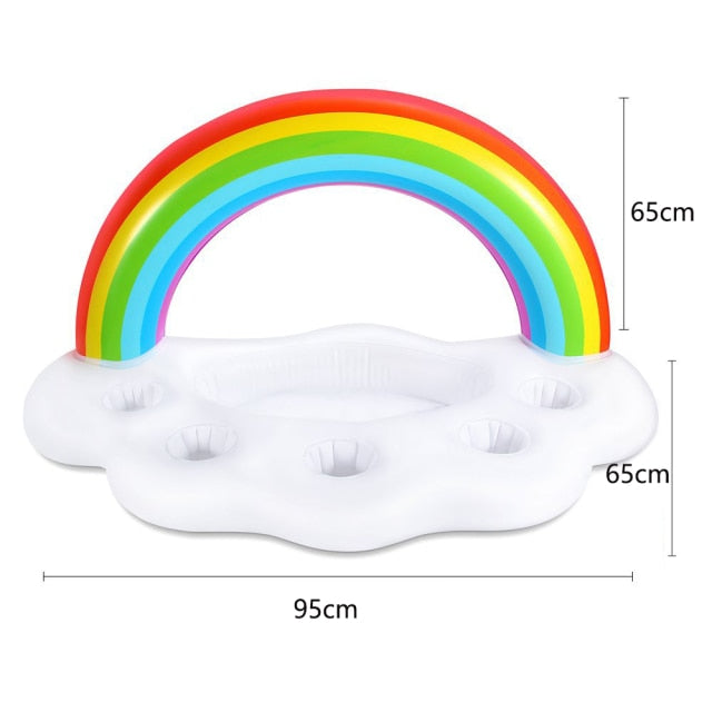 Swimming Pool Float Beer Table Drinking Cooler Table Bar Tray Beach Inflatable Air Mattress Water Food Drink Holder Pool Floater