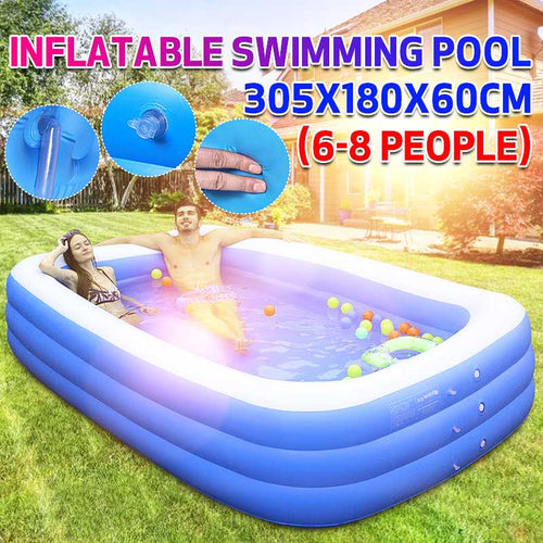 10/7/5ft 150cm/210cm/305cm Home Use Inflatable Large Swimming Pool 3 Layers Outdoor Indoor Baby Kids family Pool Bathing Tub