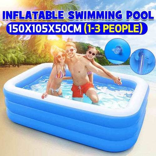 10/7/5ft 150cm/210cm/305cm Home Use Inflatable Large Swimming Pool 3 Layers Outdoor Indoor Baby Kids family Pool Bathing Tub